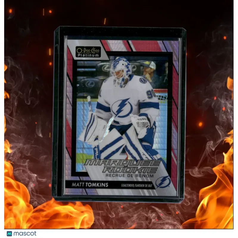2023-24 O-Pee-Chee Platinum Matt Tomkins Marquee Red Prism Rookie 140/199 #287