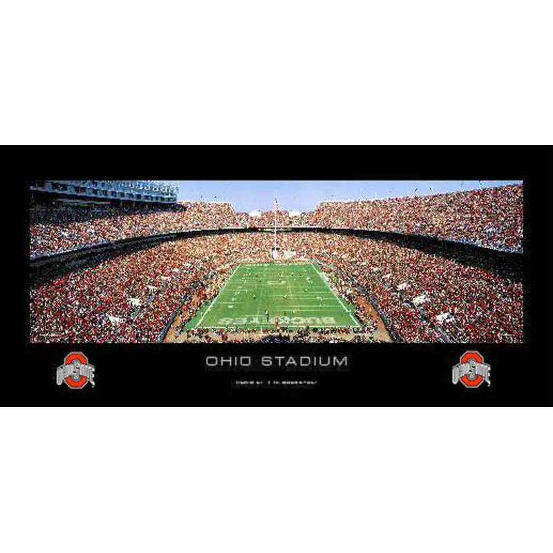 Ohio State Football "Home of the Buckeyes" (Black Border) Panoramic Poster - RA 2006