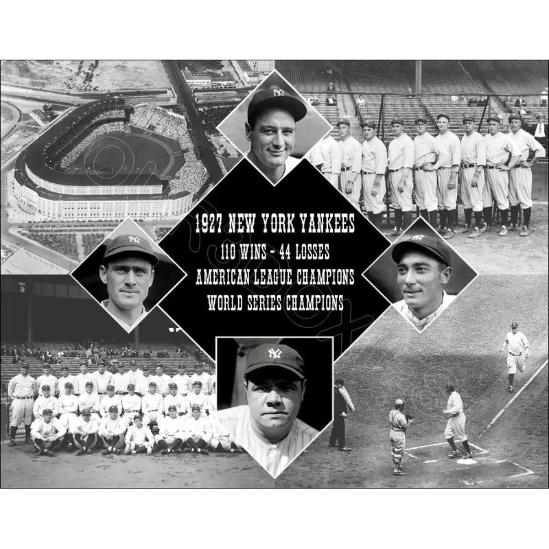 1927 New York Yankees Diamond 11X14 Photo - Ruth Gehrig Lazzeri - 2194