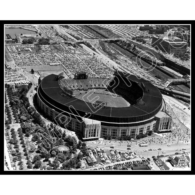 1936 Cleveland Municipal Stadium 11X14 Photo - Indians Browns - 1040