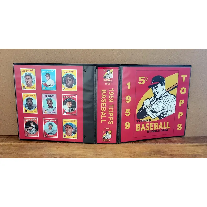 1959 Topps Baseball Cards Custom Made Album Binder Inserts 3 Sizes - 3469