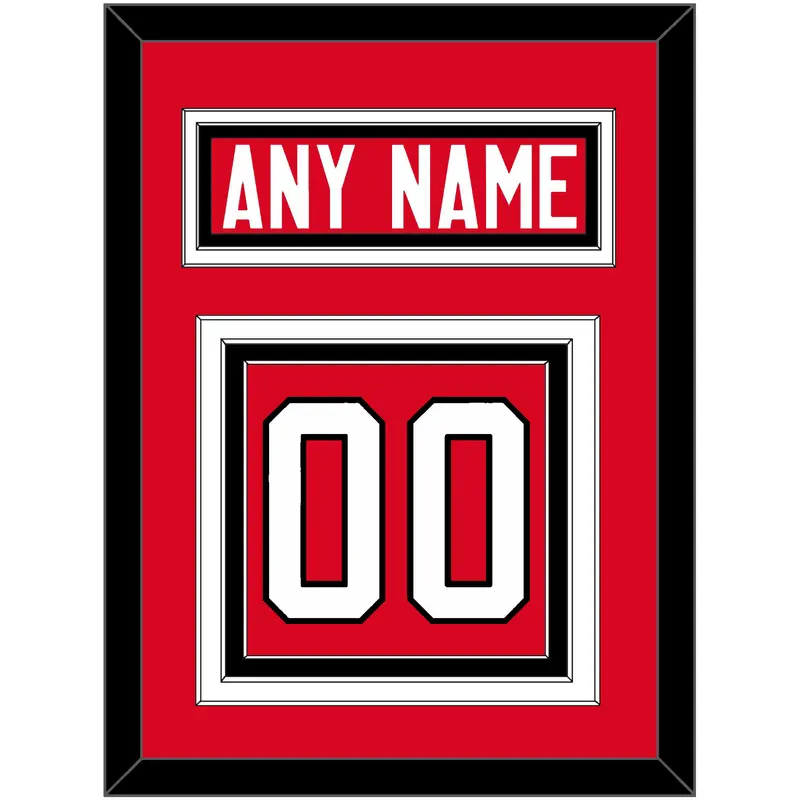 Canada Men's Hockey Nameplate & Number (Back) - 2014 Olympics Road Red - Triple Mat 2