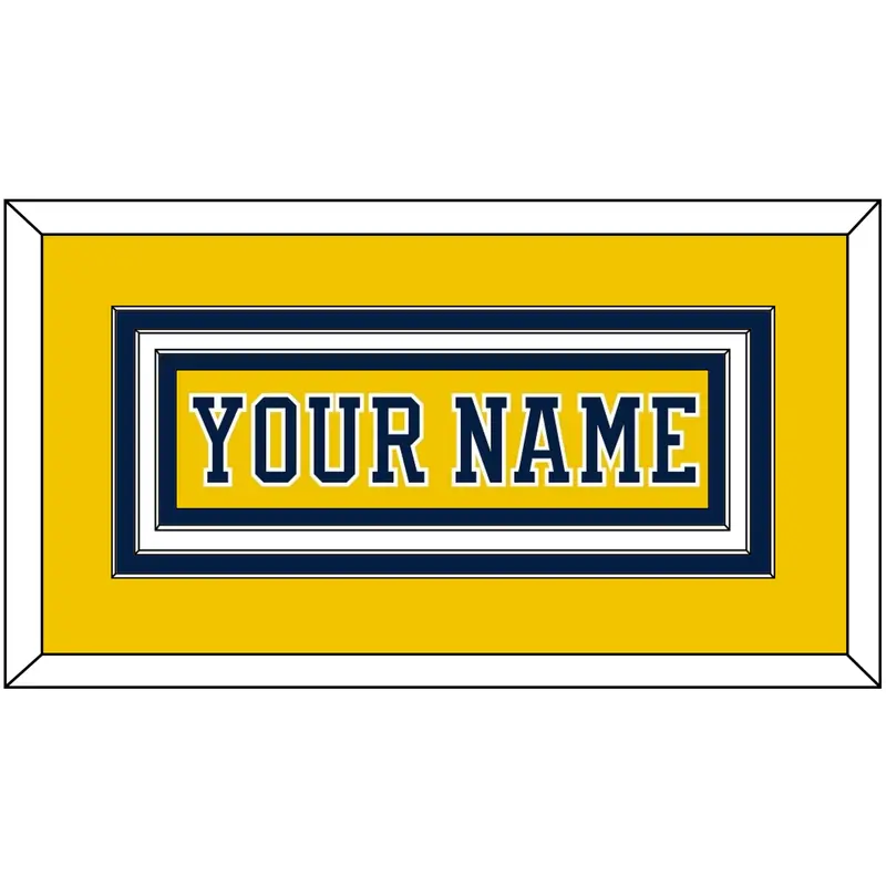 Michigan Hockey Nameplate - Alternate Maize (2019-2020) - Triple Mat 1