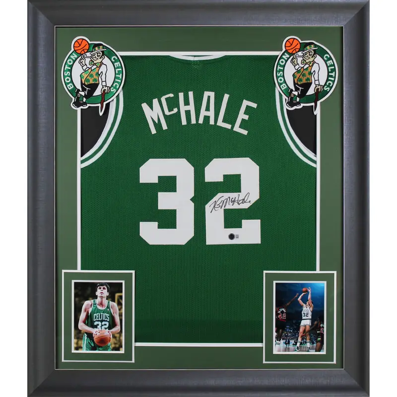 Kevin McHale Authentic Signed Green Pro Style Framed Jersey BAS Witnessed