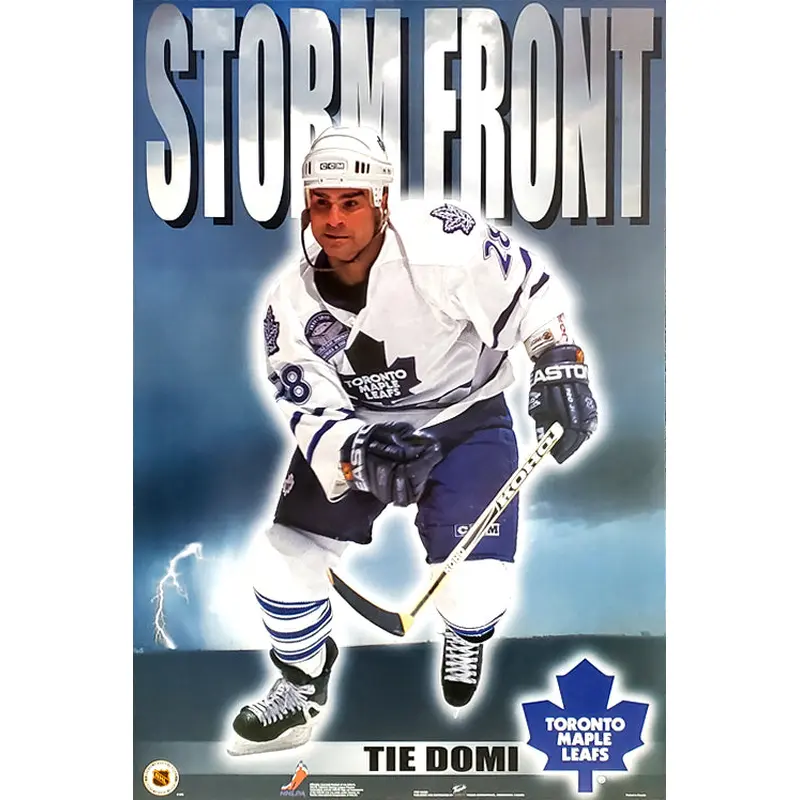 Tie Domi "Storm Front" Toronto Maple Leafs NHL Hockey Action Poster - Trends 1999