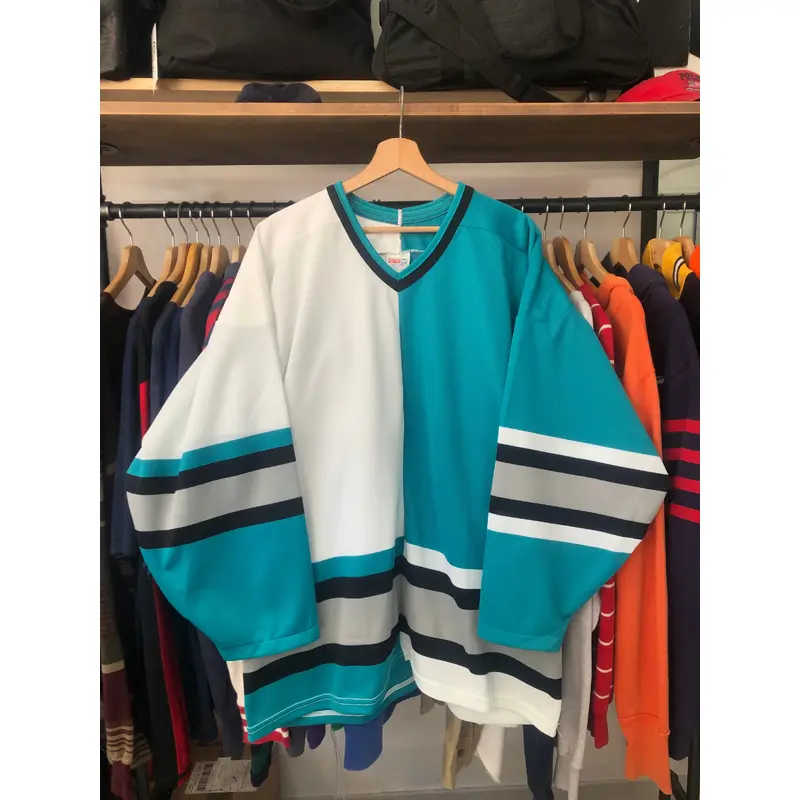 Vintage CCM Blank San Jose Sharks Split Hockey Jersey Size Large