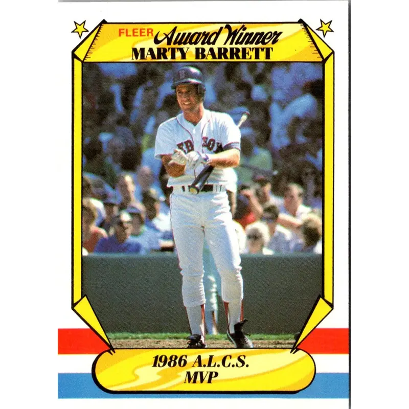 1987 Fleer Award Winners Marty Barrett #1