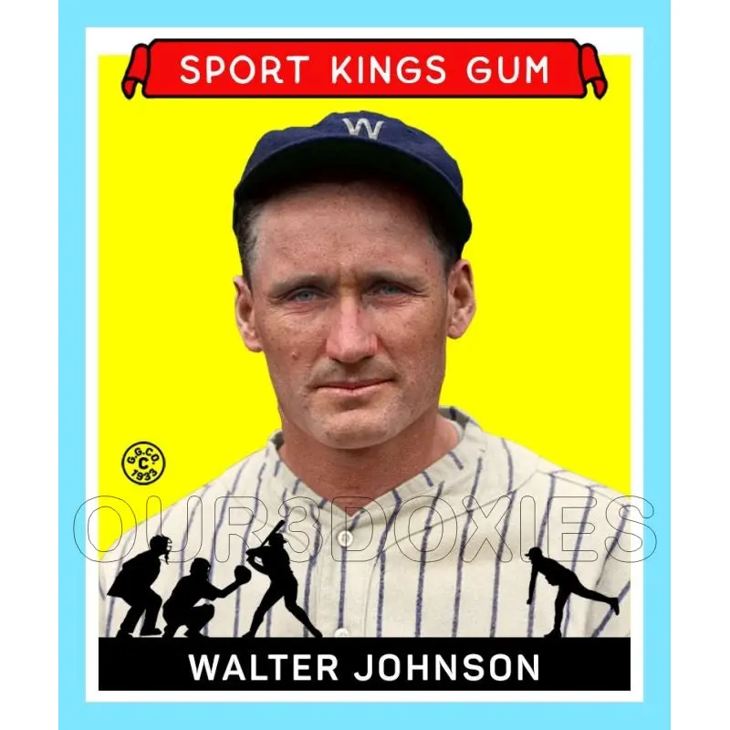 Walter Johnson 1933 Goudey Sport Kings Custom Card - 3690