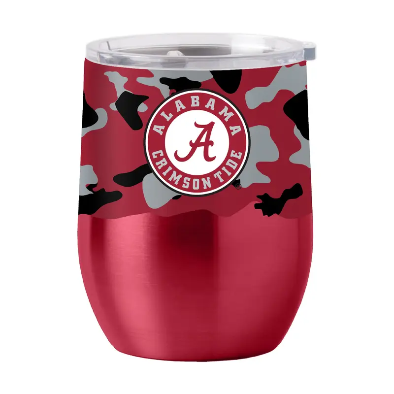 Alabama 16oz Camo Stainless Curved Beverage