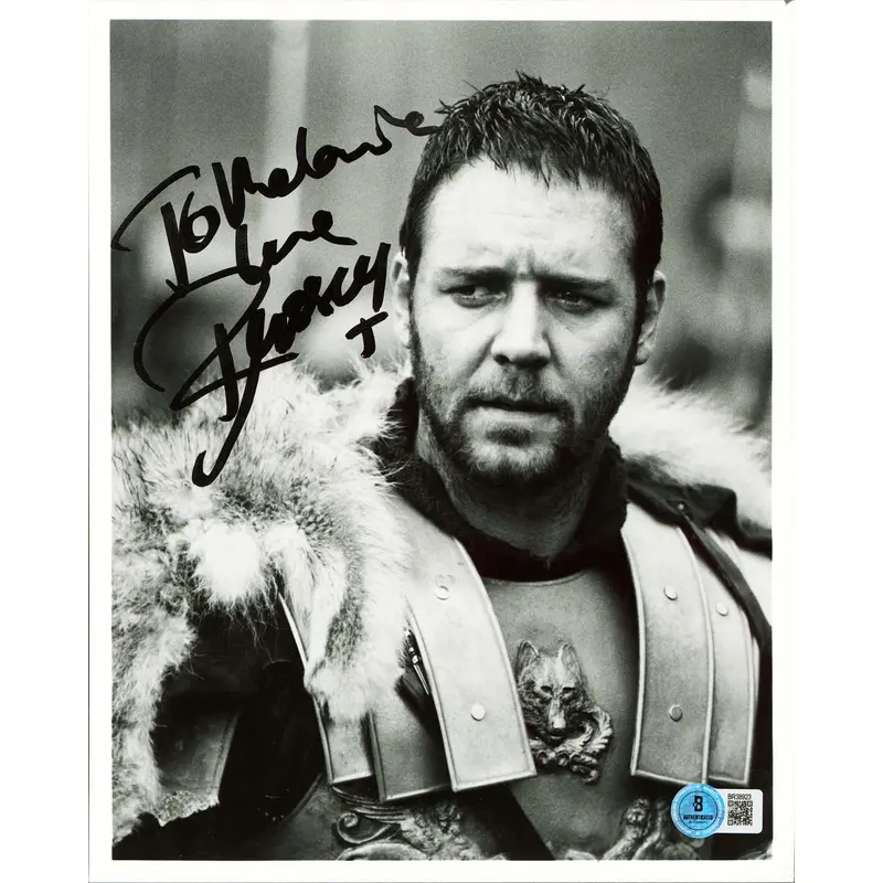 Russell Crowe Gladiator "To Melanie Love" Signed 8x10 Photo BAS #BR38923