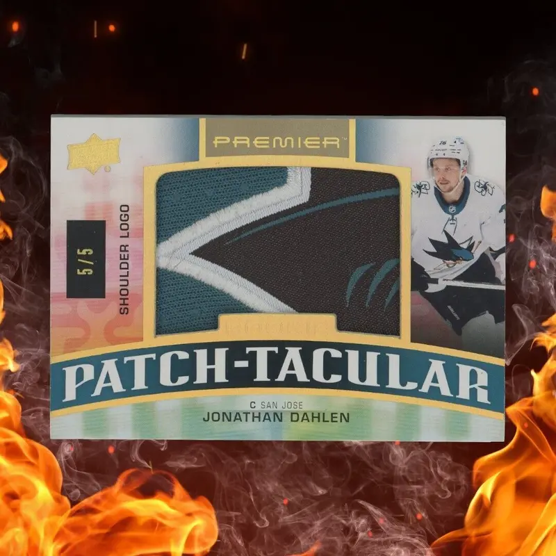2021-22 Upper Deck Premier JONATHAN DAHLEN Rookie Patch-Tacular 5/5 Shoulder