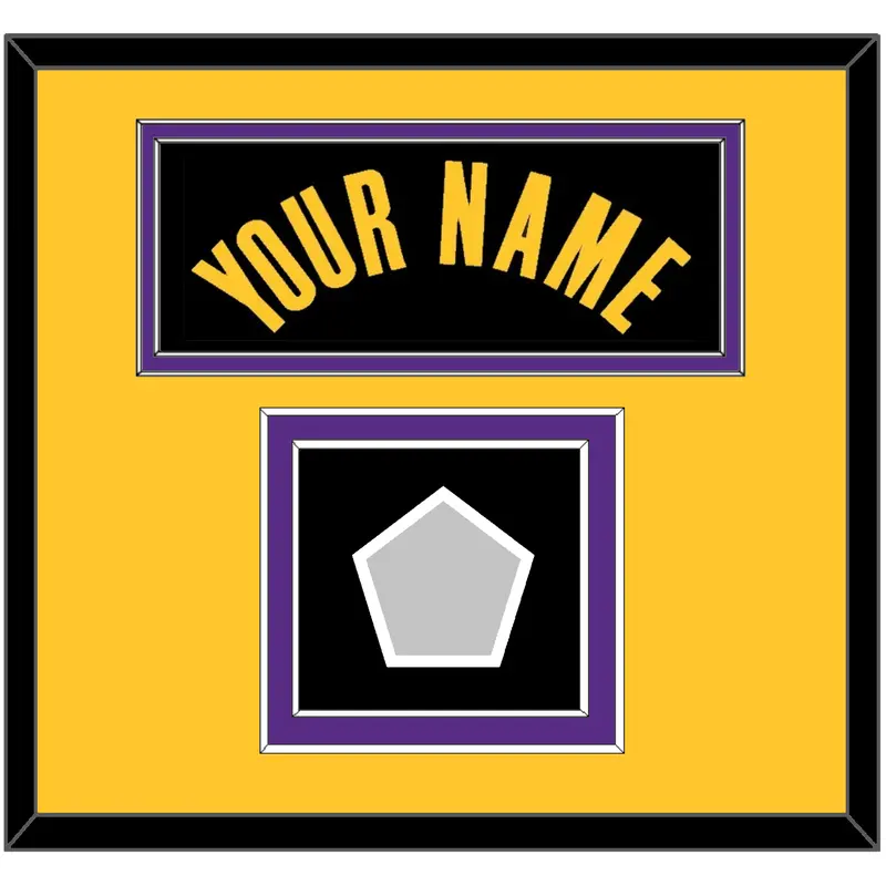 Los Angeles Name & Champions Patch - Black Earned (2020-2021) - Double Mat 3
