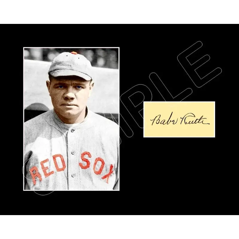 Babe Ruth Matted Photo Display 8X10 - Boston Red Sox - 736