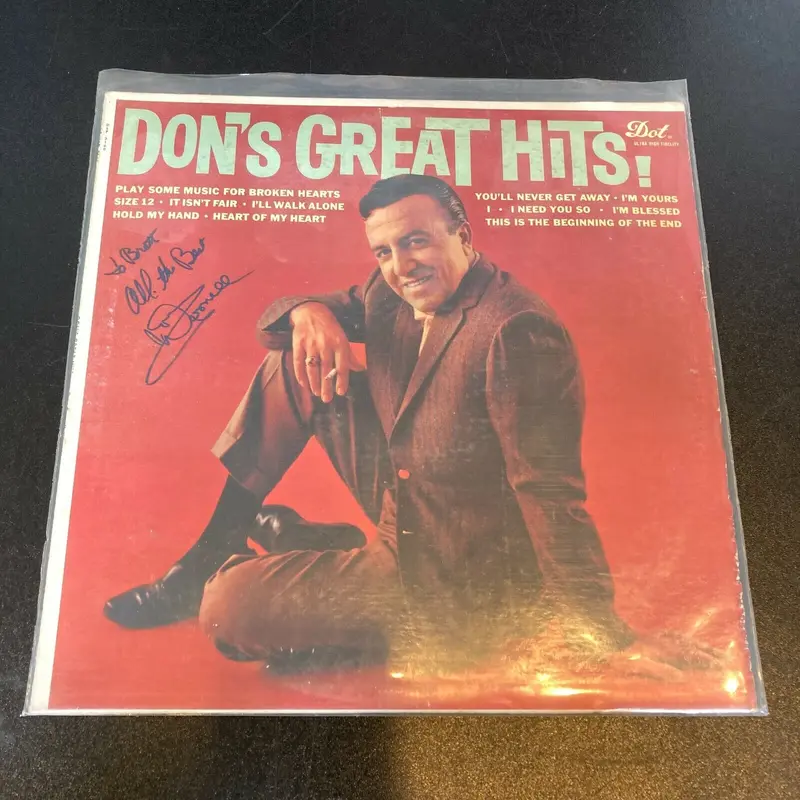 Don Cornell Signed Autographed Vintage LP Record