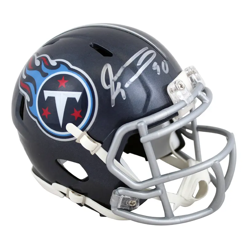 Titans Jevon Kearse Authentic Signed Navy Speed Mini Helmet BAS Witnessed