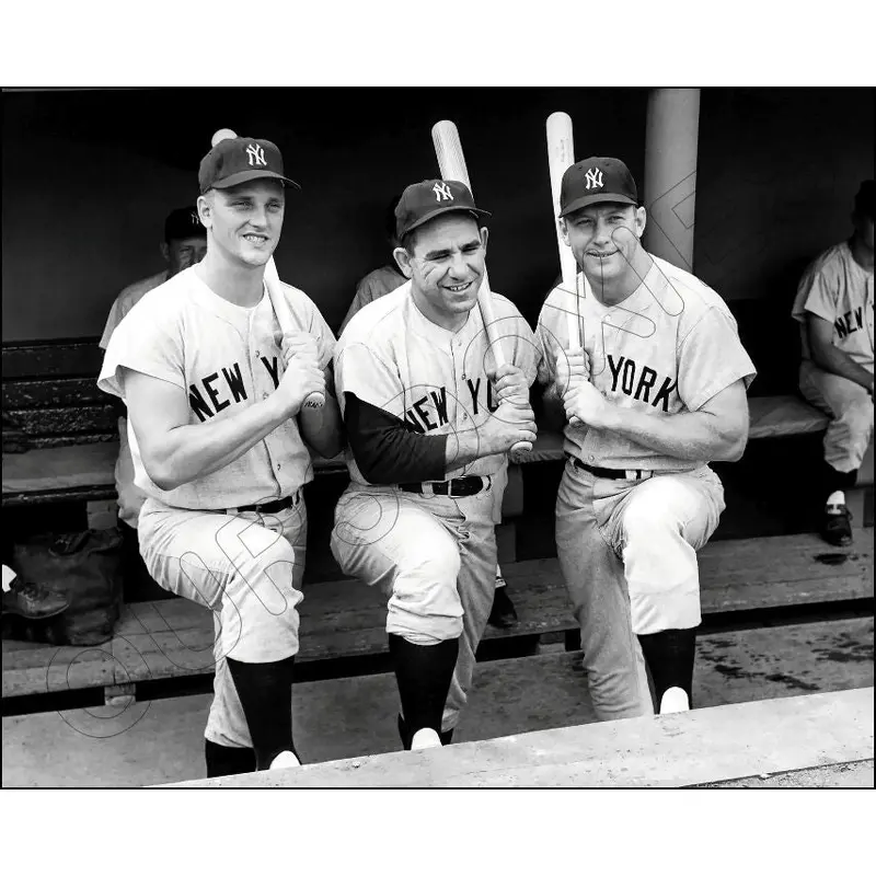 1961 Mickey Mantle Roger Maris 8X10 Photo - Yogi Berra New York Yankees - 3308