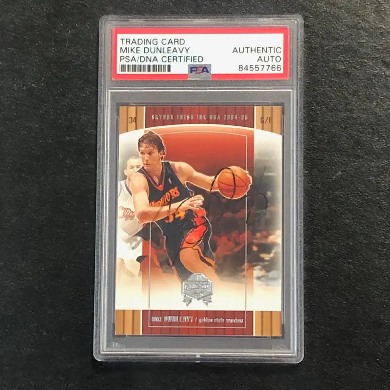 2004-05 SkyBox #74 Mike Dunleavy Signed Card AUTO PSA Warriors