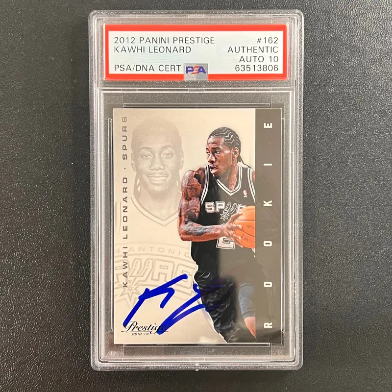 2012 Panini Prestige #162 Kawhi Leonard Signed Rookie Card Auto 10 PSA Slabbed Spurs