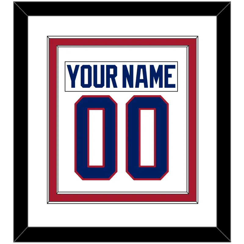 Montreal Nameplate & Number (Back) Combined - Home White (1984-1997) - Double Mat 1