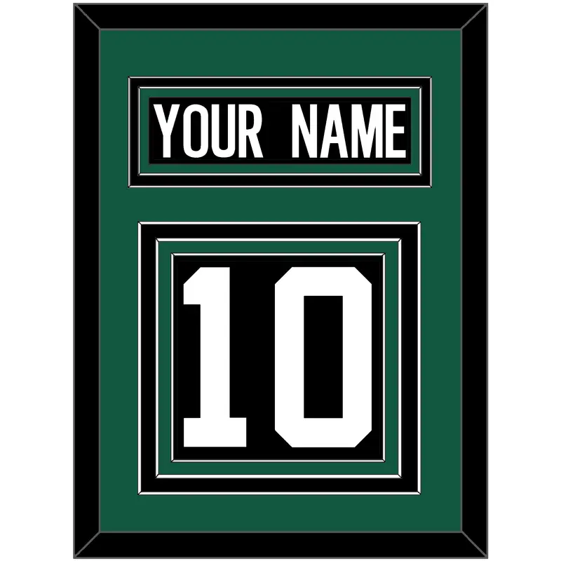 New York Nameplate & Number (Back) - Alternate Black - Triple Mat 4