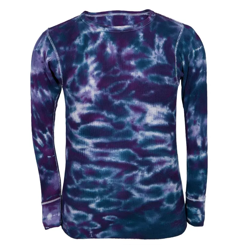Purple Tie-Dye Adult Men's Thermal Undershirt