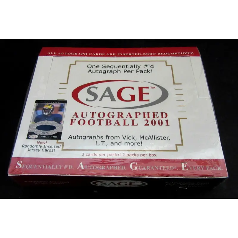 2001 Sage Autographed Football Box (Hobby)
