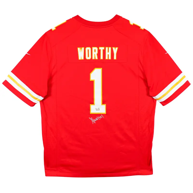 Chiefs Xavier Worthy Authentic Signed Red Nike Game Jersey Autographed Fanatics