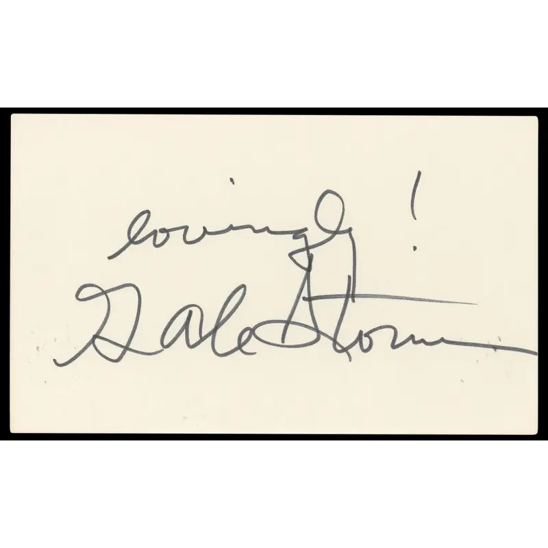 Gale Storm My Little Margie "Lovingly!" Signed 3x5 Index Card BAS #BN33266