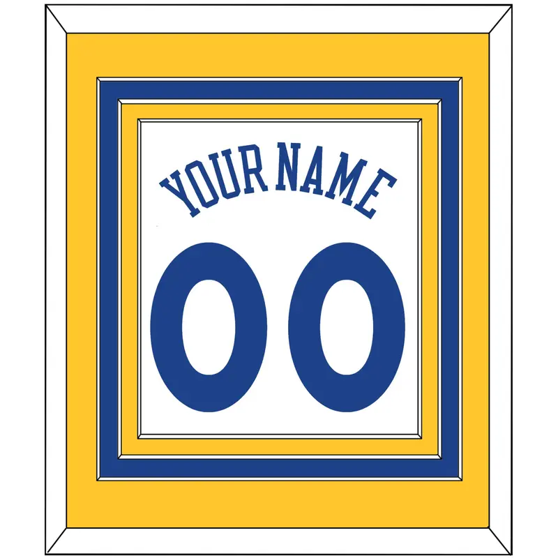 Golden State Name & Number - Home White (2010-2019) - Triple Mat 3