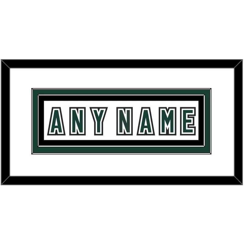 Michigan State Hockey Nameplate - Alternate Home White (2006-2007) - Double Mat 1