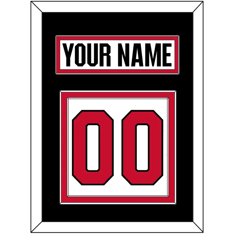 Ottawa Nameplate & Number (Back) - Road White (2017-2020) - Double Mat 4
