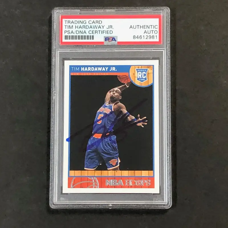 2013-14 NBA Hoops #284 Tim Hardaway Jr. Signed Card AUTO PSA Slabbed RC Knicks