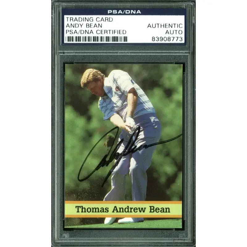 Andy Bean Authentic Signed Card Fax Pax Golf #15 Autographed PSA/DNA Slabbed