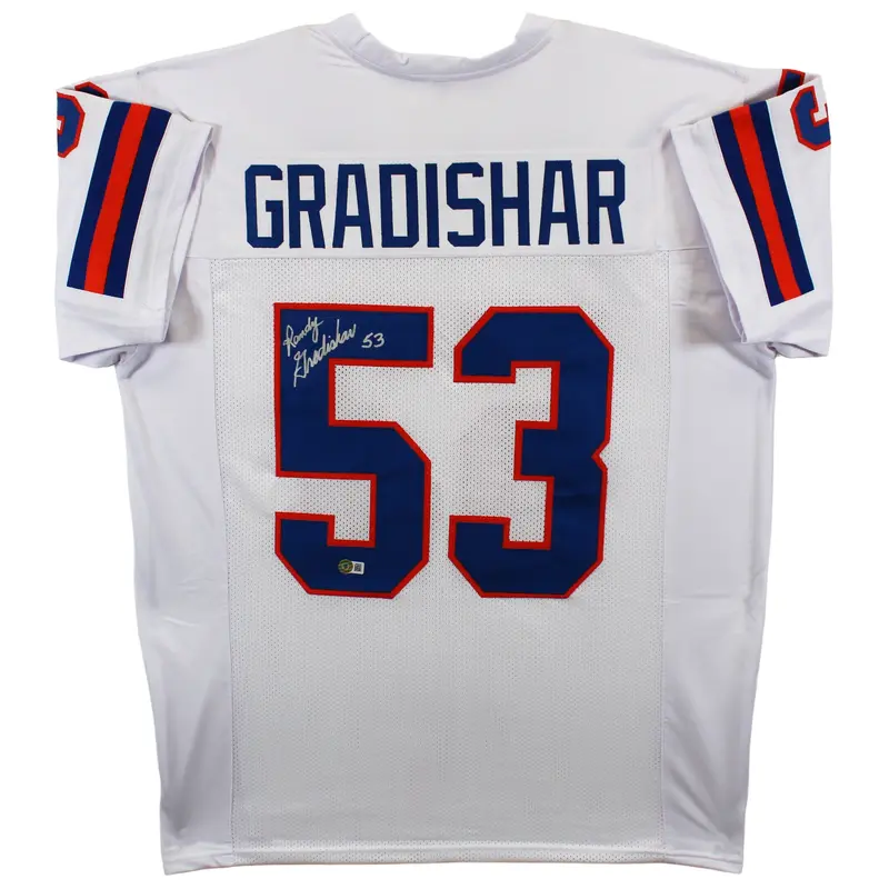 Randy Gradishar Authentic Signed White Throwback Pro Style Jersey BAS Witnessed