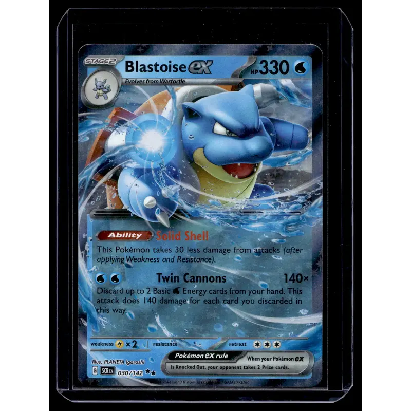 2024 Pokemon - Scarlet & Violet - Stellar Crown - Blastoise ex #030