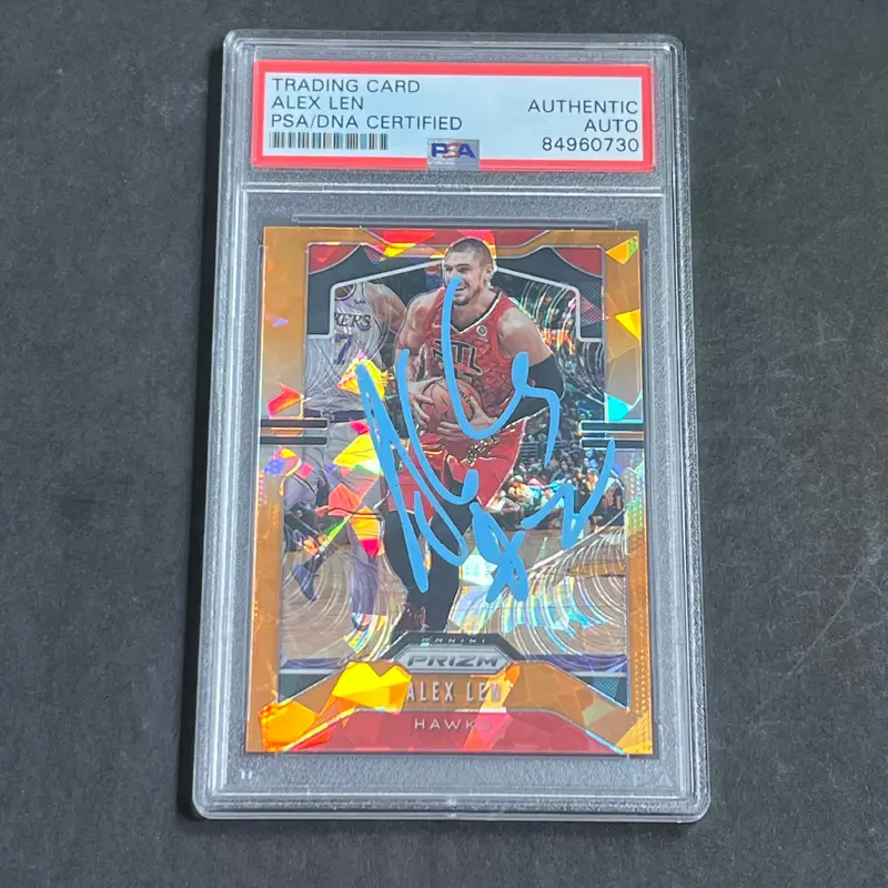 2019-20 Panini Prizm Basketball #38 Alex Len Signed Card AUTO PSA Slabbed Hawks