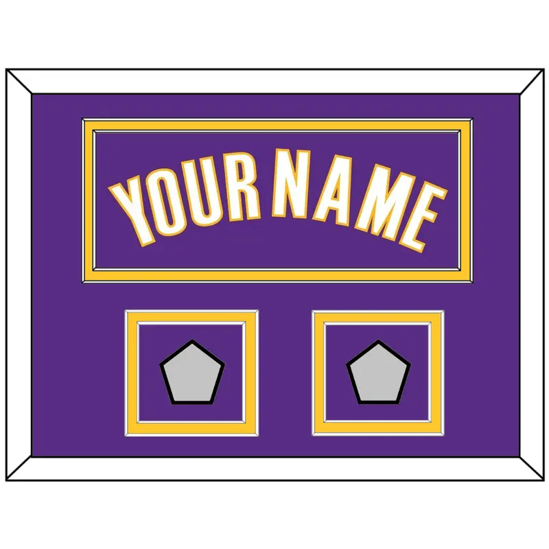 Los Angeles Name & 2 Champions Patches - Road Purple (1999-2004) - Double Mat 3