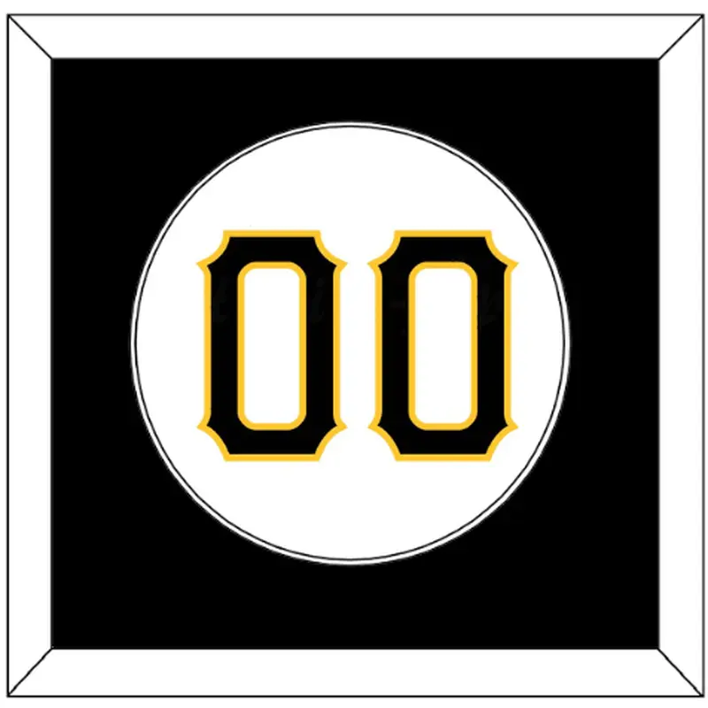 Pittsburgh Number - Home White - Single Mat 2