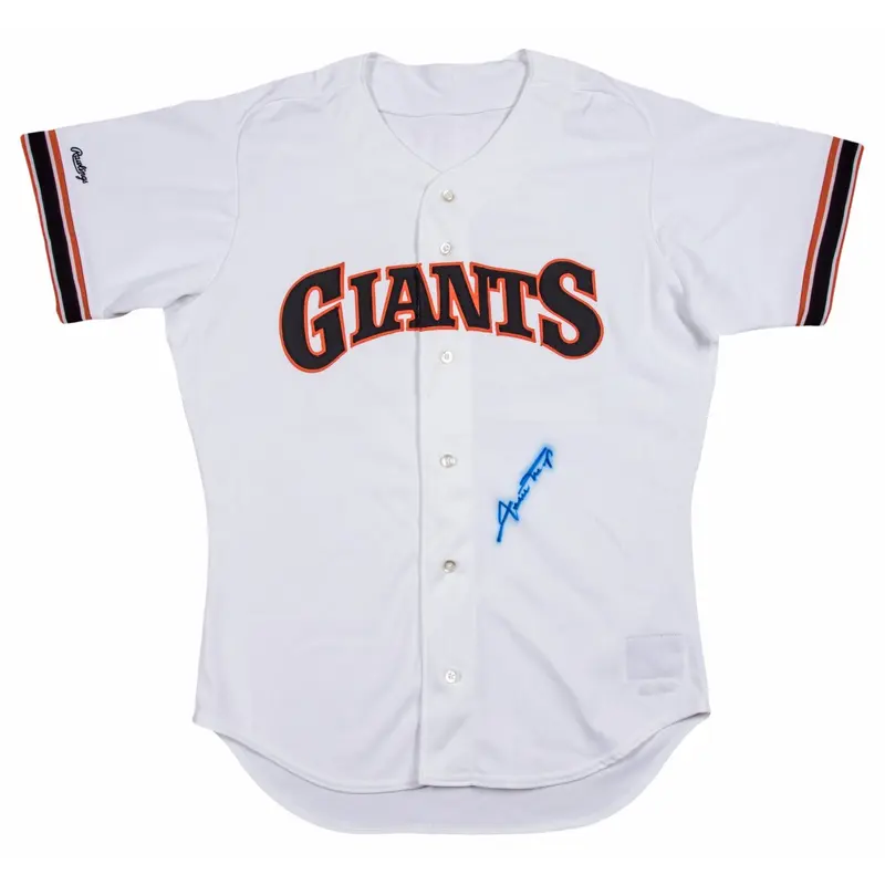 Willie Mays Signed Authentic San Francisco Giants Game Model Jersey PSA DNA COA