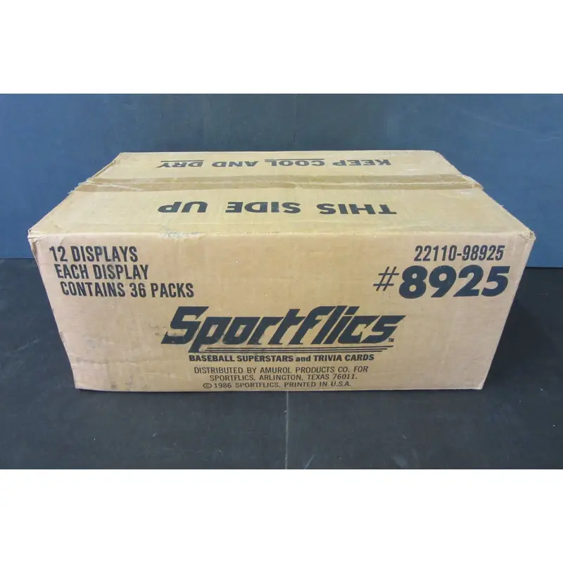 1986 Sportflics Baseball Case (12 Box)