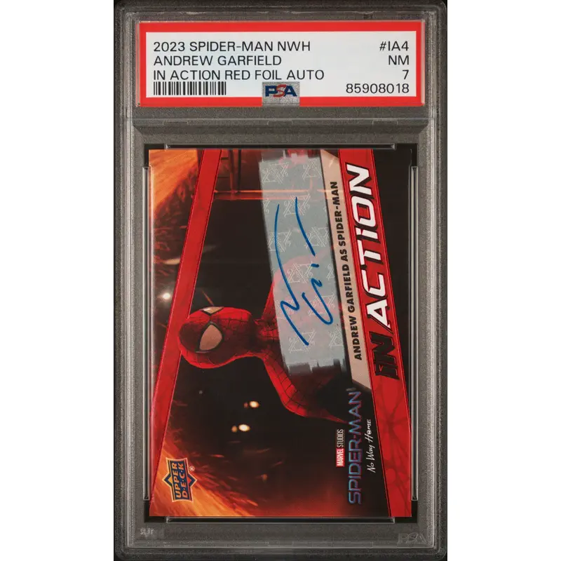 Andrew Garfield 2023 Spider-Man No Way Home Red Foil Auto PSA 7 Auto 10