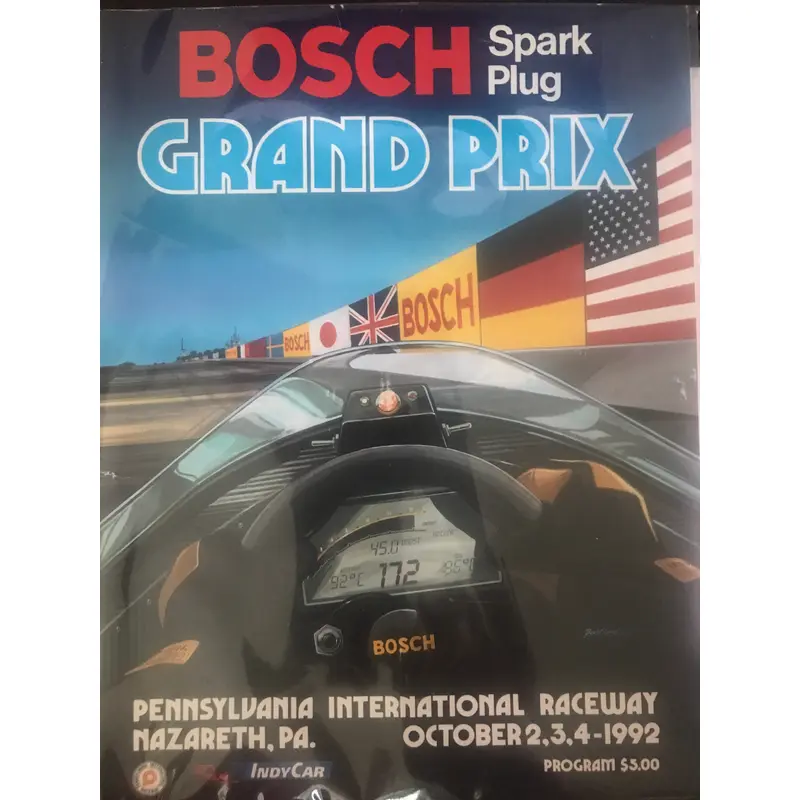 1992 Bosch Spark Plug Grand Prix Pennsylvania Raceway Program