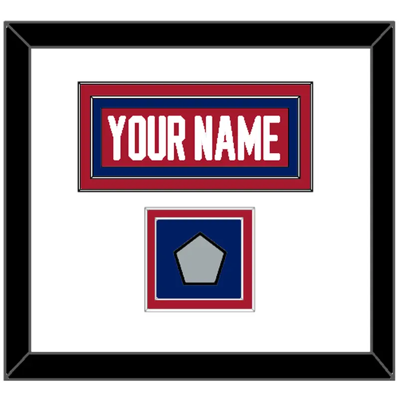 Montreal Nameplate & Stanley Cup Finals Patch - Road Red (1984-1997) - Double Mat 1