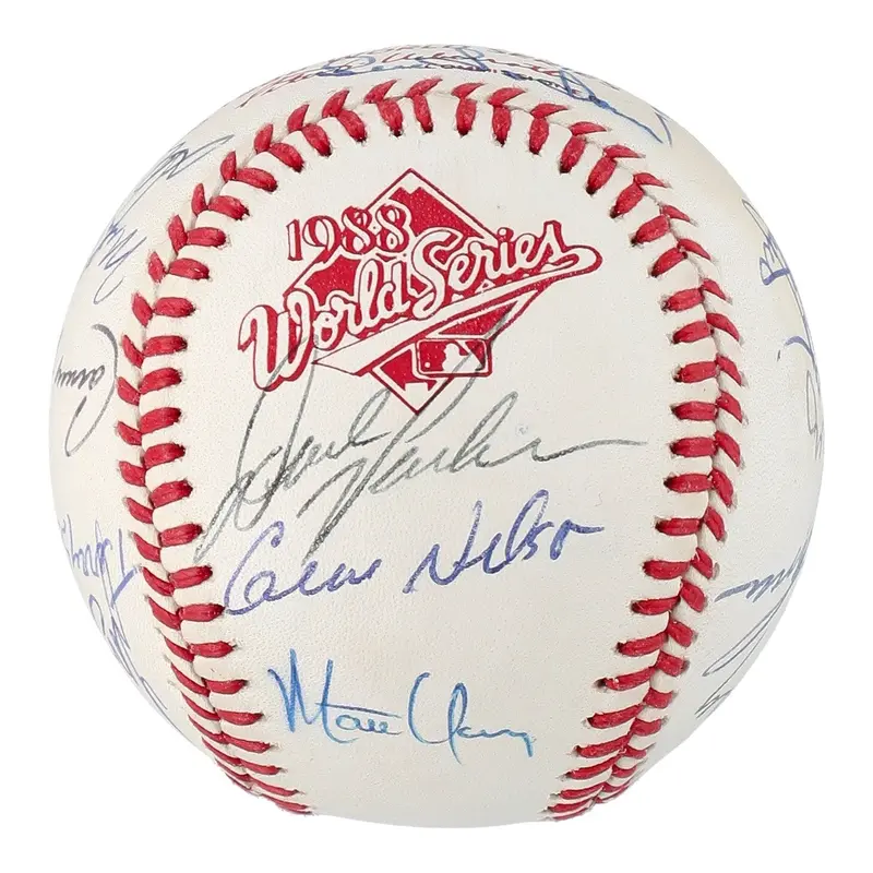 1988 Oakland Athletics A's AL Champs Team Signed World Series Baseball JSA COA