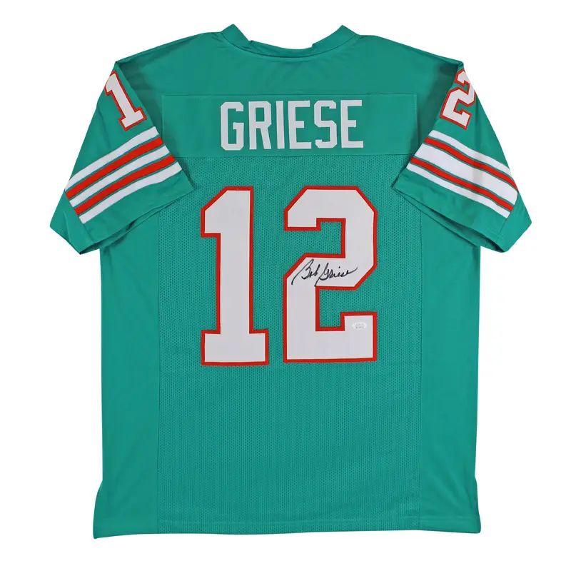 Bob Griese Authentic Signed Teal Pro Style Jersey Autographed JSA Witness