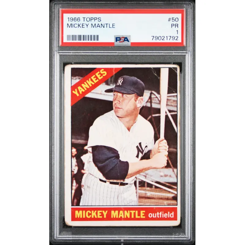 Mickey Mantle 1966 Topps #50 PSA 1 Poor