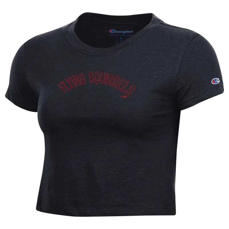 Richmond Flying Squirrels Champion Women's Core Black Baby Tee