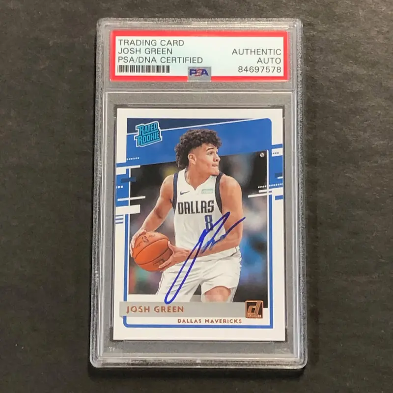 2020-21 Panini Donruss #234 Josh Green Signed Card AUTO PSA Slabbed RC Mavericks