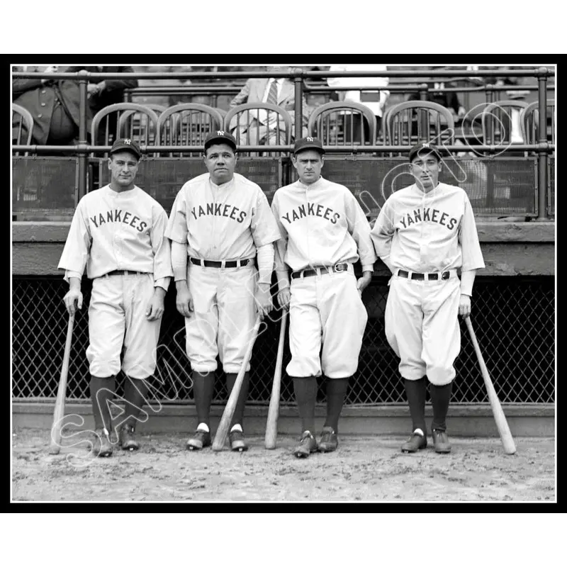 Babe Ruth Lou Gehrig 8X10 Photo - Combs Lazzeri 1927 Yankees - 1815