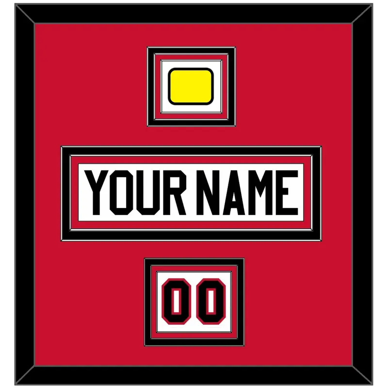 Chicago Nameplate, Number (Shoulder) & Jersey Logo Patch - Road White - Triple Mat 2